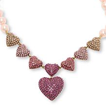 Heidi Daus Cotillion Heart Bead Necklace