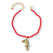 Heidi Daus Critter Crazy Crystal and Enamel Pendant and Necklace