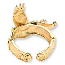 Heidi Daus Dreaming of Peace Goldtone Dove Cuff Bracelet