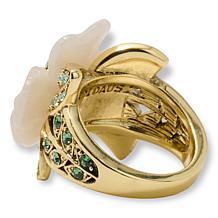 Heidi Daus Glamorous Gardenia Crystal Bronzetone Ring