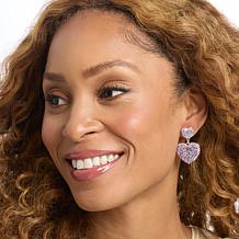 Heidi Daus HD Love Gold-Tone Textured Earrings