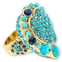 Heidi Daus Santa Fe Blue Stone Heart Ring