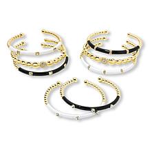 Heidi Daus Slim Pickens Black and White 8-piece Bracelet Set