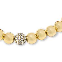 Heidi Daus Slim Pickens Goldtone Pavé Accent Bead Necklace
