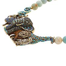 Heidi Daus Sparkling Safari Crystal and Amazonite Bead Necklace