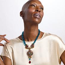 Heidi Daus Spring Awakening Floral Multicolored Crystal Necklace