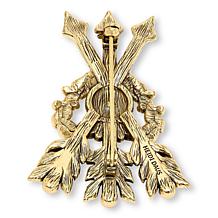 Heidi Daus Straight To The Heart Bronzetone Crystal Pin