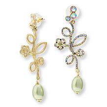 Heidi Daus Sweet Nothings Crystal Bronzetone Dangle Earrings