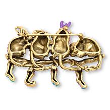 Heidi Daus The Night Before Christmas Crystal and Enamel Pin