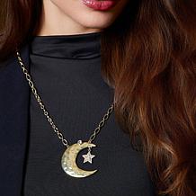 Heidi Daus Twinkling Crescent 36" Drop Necklace