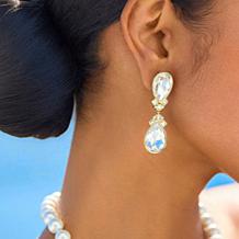 Heidi Daus Ultimate Elegance Clear Pear Design Drop Earrings