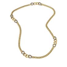 Heidi Daus "XL Hoops" Crystal-Accented Curb-Link Long Necklace