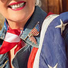 Heidi Daus Your Country's Flag Multicolor Crystal Pin