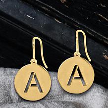 Heights Jewelers Plated Sterling Silver Personalized Disc Earrings
