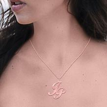 Heights Jewelers Plated Sterling Silver Personalized Offset Necklace