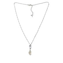 Herkimer "Diamond" Quartz Marquise/Natural Pendant with Chain
