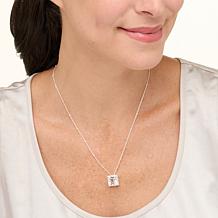 Herkimer Mines 4.5ct Princess-Cut "Diamond" Quartz 18" Necklace