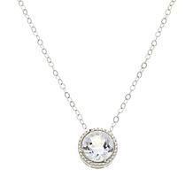 Herkimer Mines "Diamond" Quartz 10mm Round Pendant with 16" Chain