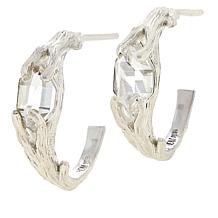 Herkimer Mines "Diamond" Quartz Branch Ring and Hoop Earrings Set