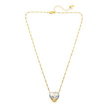 Herkimer Mines "Diamond" Quartz Faceted Drop Chain Necklace