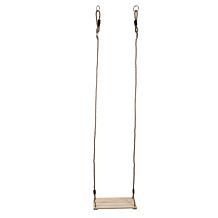 Hey! Play! Kid's Adjustable Wooden Swing with Nylon Rope