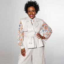 HFR x Undra Celeste Faux Suede Trench Vest