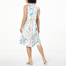 HFR x Undra Celeste Satin Mock-Neck Sleeveless Dress