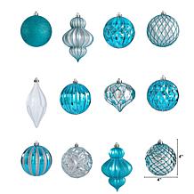 Holiday Lux Shatterproof, 12 Count Christmas Tree Ornament Set, 100...