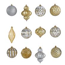 Holiday Lux Shatterproof, 12 Count Christmas Tree Ornament Set, 100...