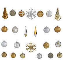 Holiday Shatterproof, 52 Count Christmas Tree Ornament Box Set, 80m...