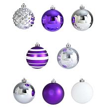 Holiday Shatterproof, 64 Count Christmas Tree Ornament Set, 80mm wi...