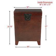 Home Espresso Pyramid Trunk End Table