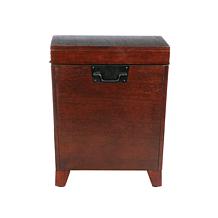 Home Espresso Pyramid Trunk End Table