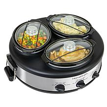 HomeCraft 1.5-Quart Triple Oval Slow Cooker Buffet