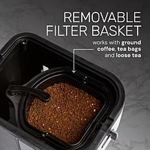 HomeCraft 3-Quart Black Café' Ice Iced Coffee and Tea Brewing System