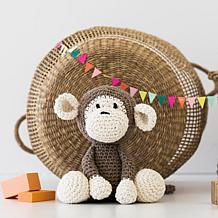 Hoooked Amigurumi DIY Kit w/Eco Barbante Yarn-Monkey Mace - Taupe