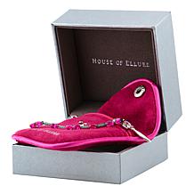 House of Ellure Sterling Silver Pink Sapphire & White Zircon Bracelet