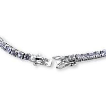 House of Ellure Sterling Silver Sapphire Tennis Bracelet