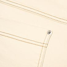 HUE Crosshatch Denim Straight-Leg Pull-On Pant