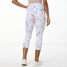 HUE Printed Denim Capri Legging - Print