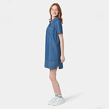 HUE Short Sleeve Denim Dress