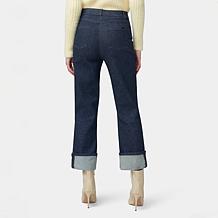 HUE Wide Leg Cuffed Denim Pant