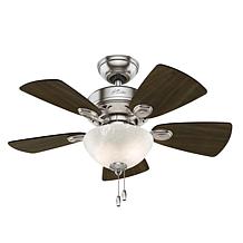 Hunter 34" Watson Brushed Nickel Ceiling Fan w Light Kit and Chain