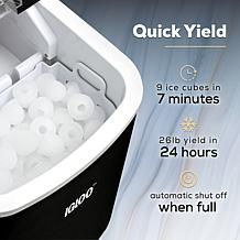 Igloo 26lb. Self-Cleaning Portable Ice Maker with Handle, Black