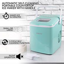 Igloo IGLICEB26HNAQ Ice Maker with Handle, Aqua
