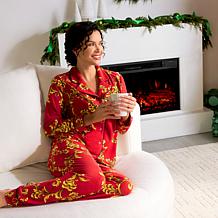 IMAN Global Chic 2-piece Buttery Soft Knit Pajama Set