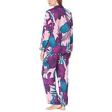 IMAN Global Chic 2-piece Floral Print Satin Pajama Set