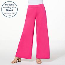 IMAN Global Chic All Day Elegance Wide-Leg Ponte Pant