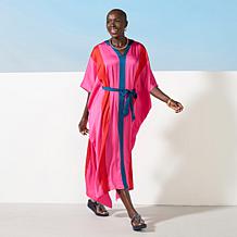 IMAN Global Chic Belted Caftan Dress