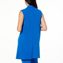 IMAN Global Chic Crepe Knit Duster Vest